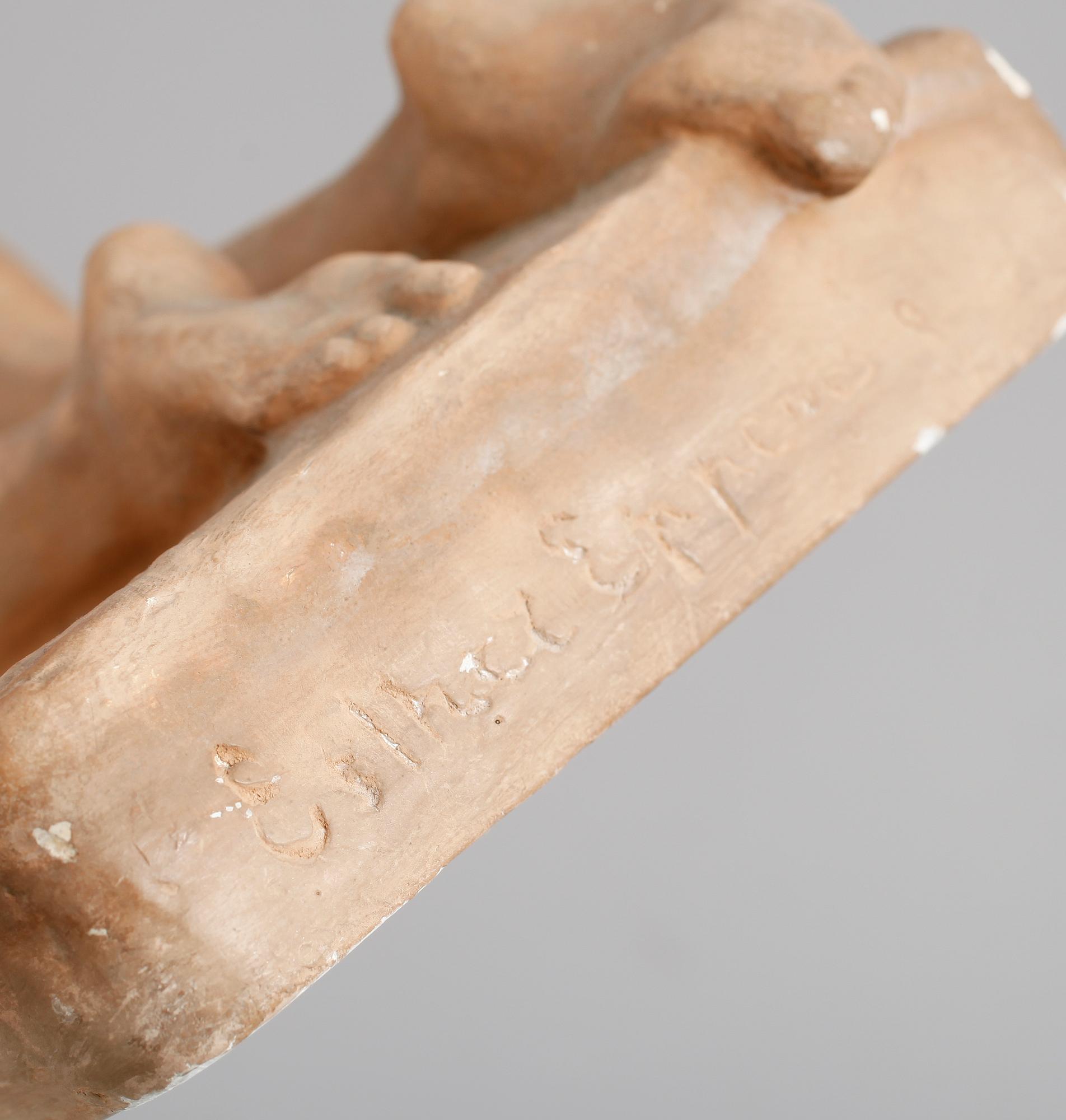 SKULPTUR, gips, signerad Esther Eppens, 1900-talets mitt.