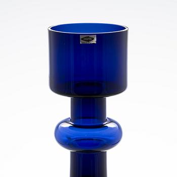 Oiva Toikka, A 'Lighthouse' glass vase/candlestick, signed Nuutajärvi Notsjö.