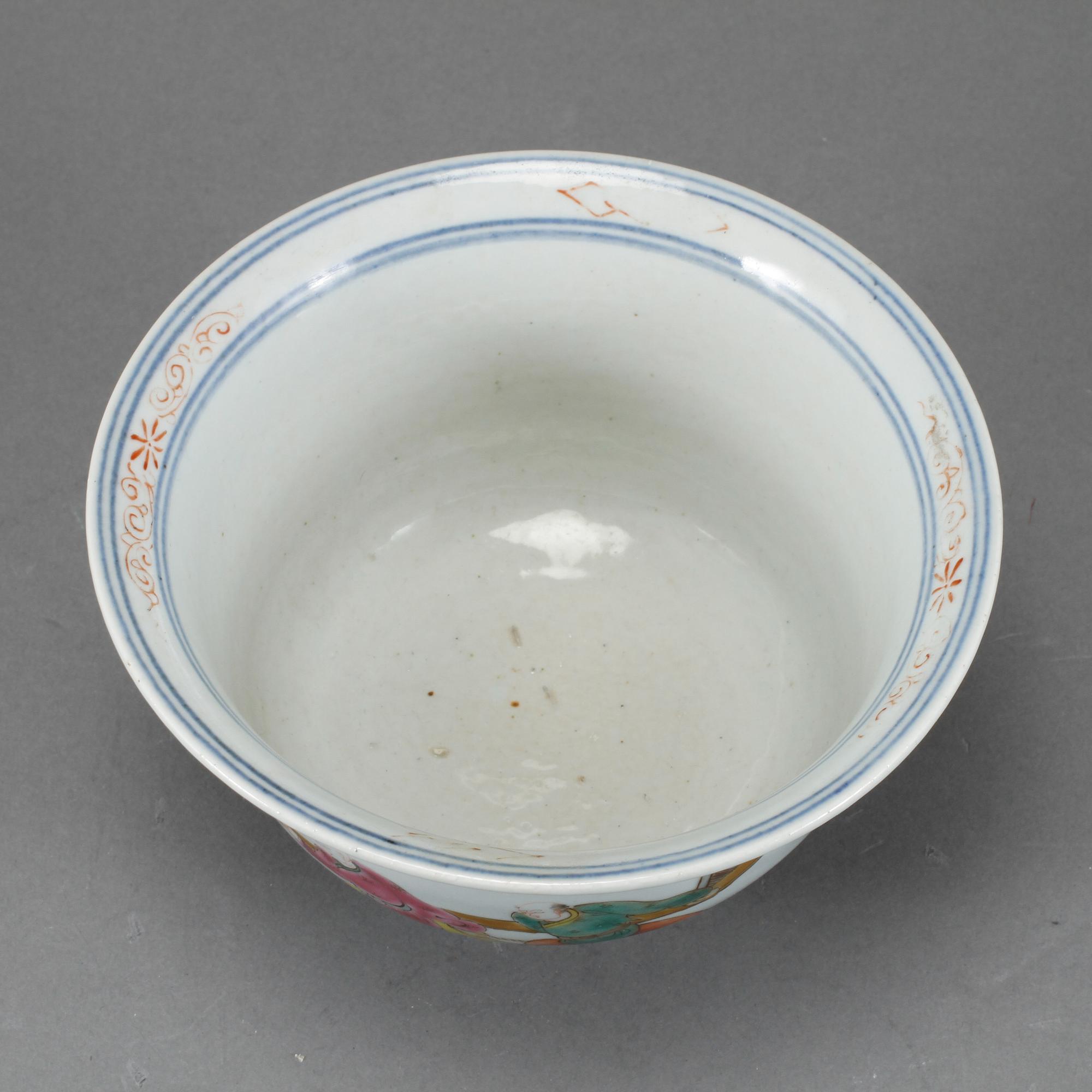 SKÅL, porslin, Kina, sent 1800-tal.