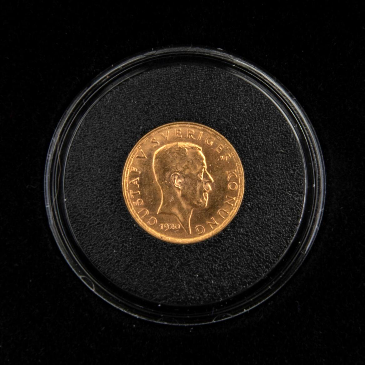 Gold coin Sweden, Gustav V 5 kr, 1920.