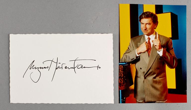 PARTI BLANDADE AUTOGRAFER, ca 250 st, bla Ulf Lundell, Nanna Svartz, Tore Wretman, Barbara Cartland, egenhändiga.