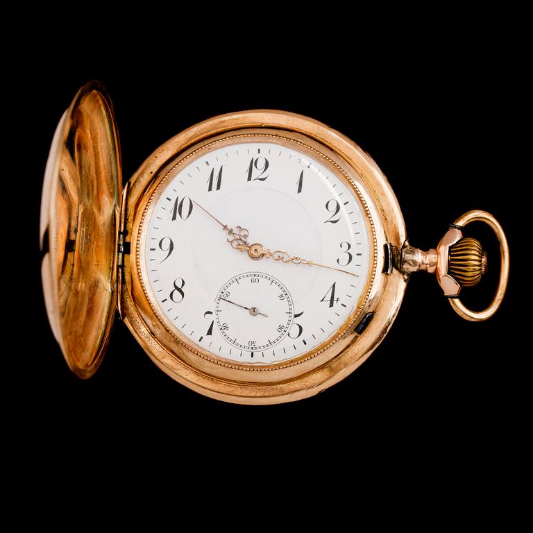 FICKUR, 14K guld, savonett, 1900-talets första hälft.