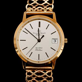 ARMBANDSUR, 18 k guld, IWC International Watch Company. Tot vikt 55 g.