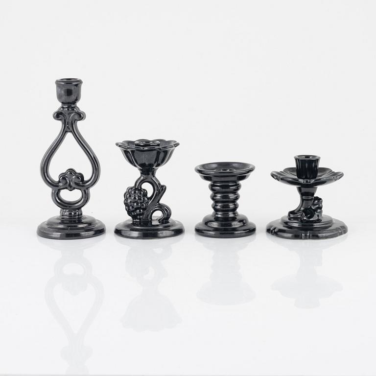 Arthur Percy, four candlesticks, Gefle.