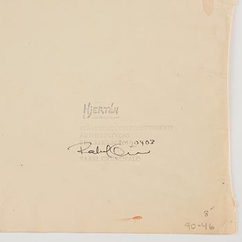 Sigrid Hjertén, A woman sitting in a flower.