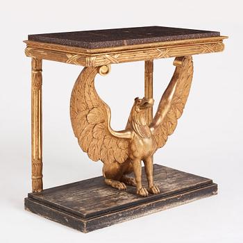 A Swedish Empire console table, Stockholm, first half of the 19th century.