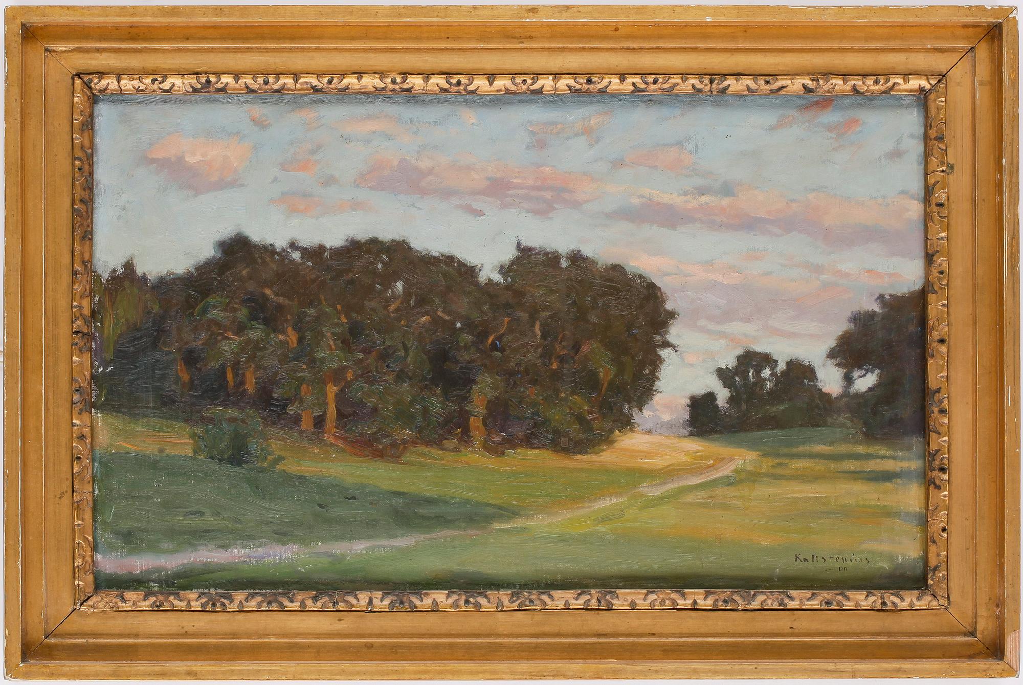 GOTTFRID KALLSTENIUS, olja på pannå, signerad och daterad 00.