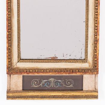 A late Gustavian mirror, circa 1800.