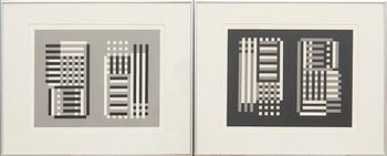 Josef Albers, 2 st Utan titel ur "Formulation, Articulation" 1973.