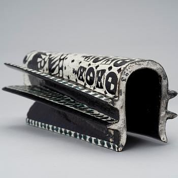 BIRGER KAIPIAINEN, A CERAMIC SCULPTURE. Angel. Signed Kaipiainen, R. Rörstrand, 1950s.