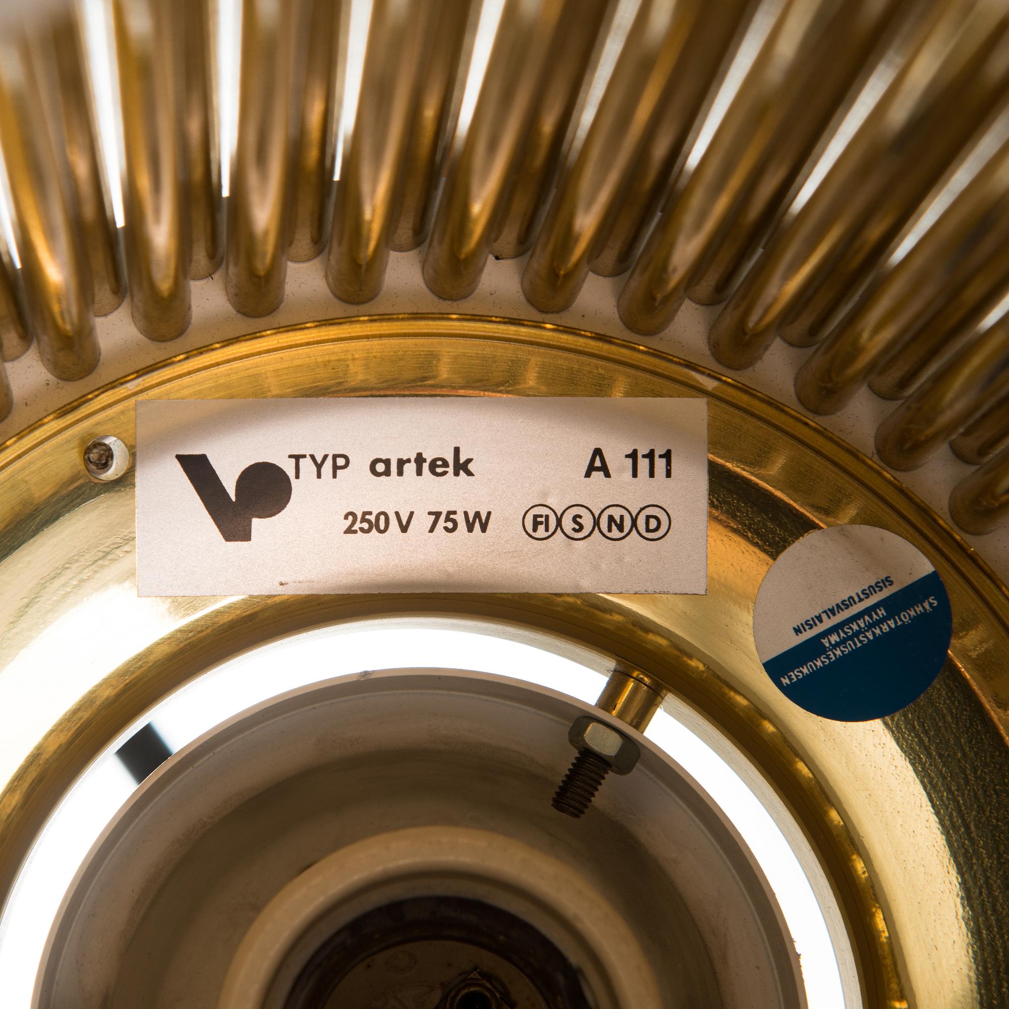 Alvar Aalto, taklampa, modell A111, Valaisinpaja 1900-talets slut.