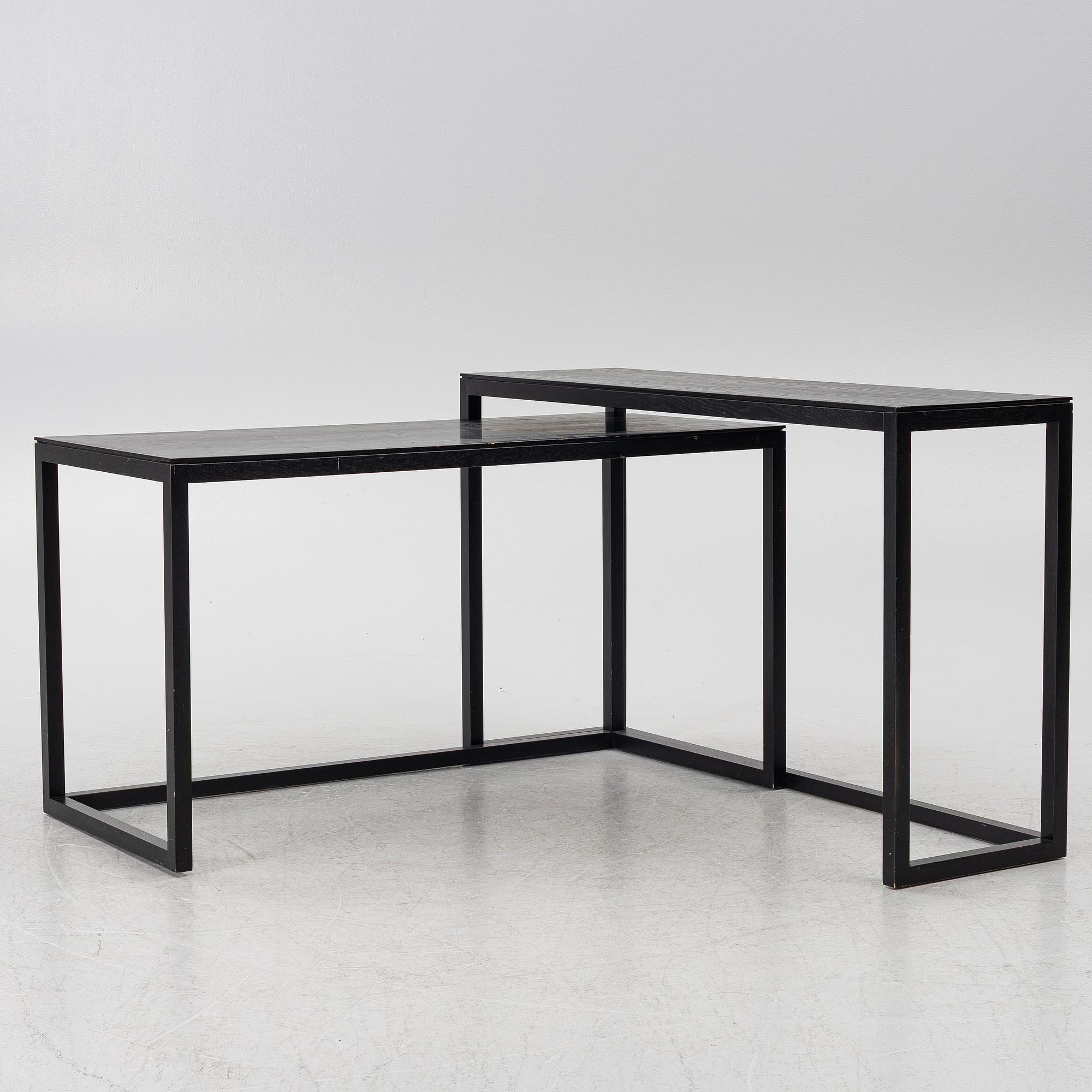 Ulla Christansson, desk and side table, "Trio", Karl Andersson & Söner, Huskvarna.