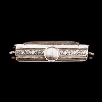 DAMARMBANDSUR, platina, med diamanter, art déco, tidigt 1900-tal.