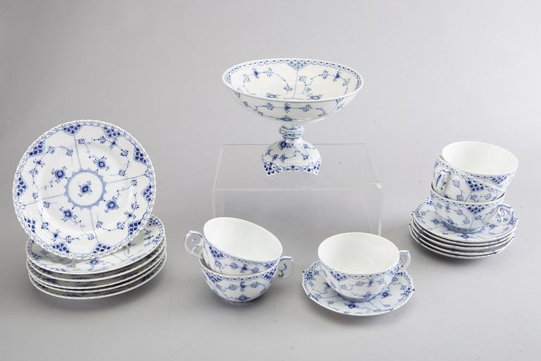 A Danish Royal Copenhagen 13 pcs porcelain teaservice.