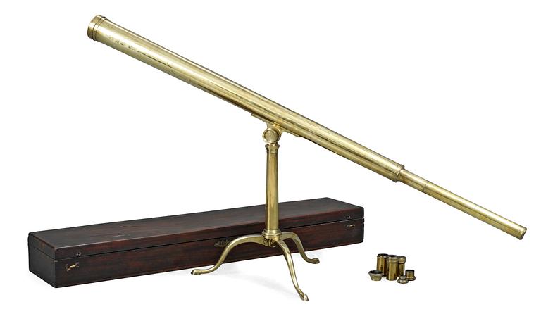 A 19th century telescope.