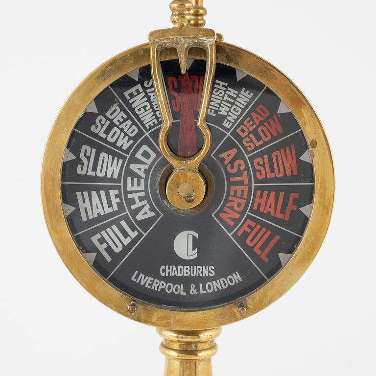 An eengine-room telegraph, Chadburn Liverpool & London, first half of the 20:th century .