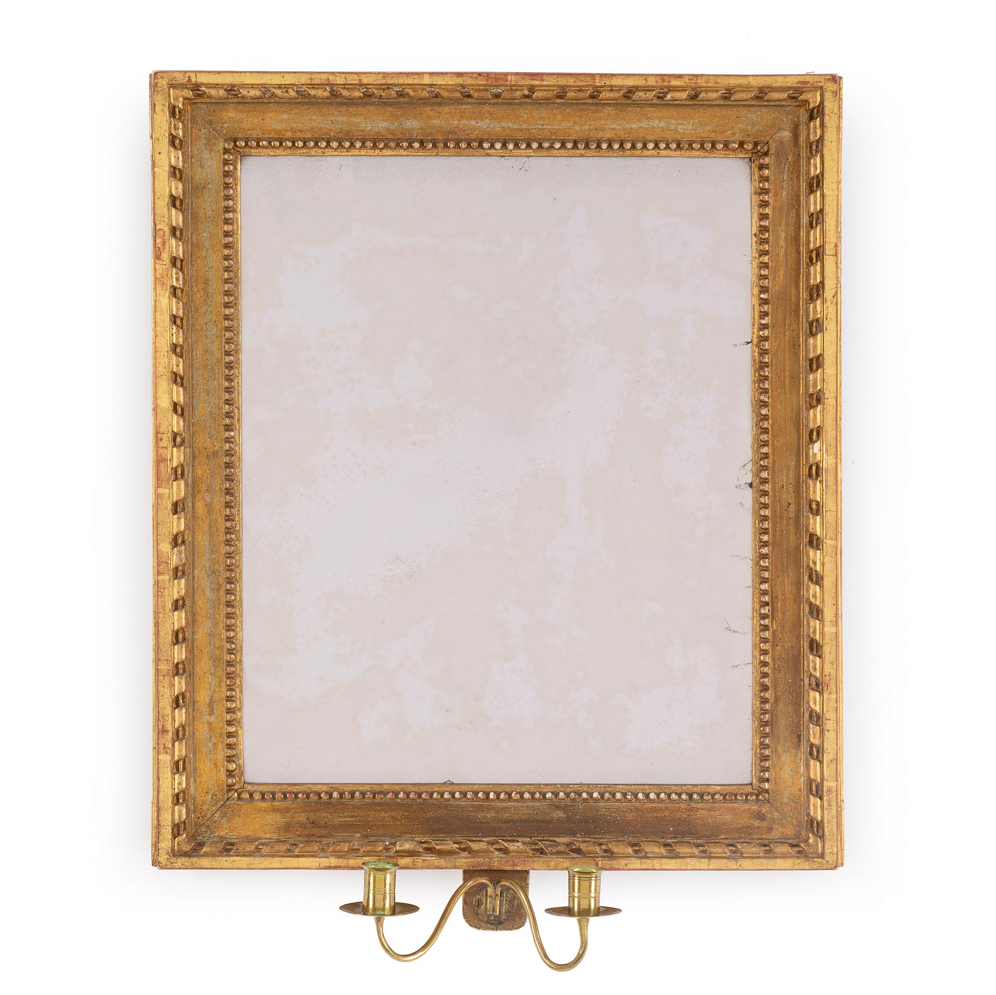 A Gustavian 2-light girandole mirror, late 18th century.
