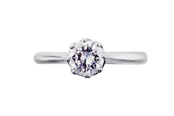 434. A DIAMOND RING 0,75 ct.
