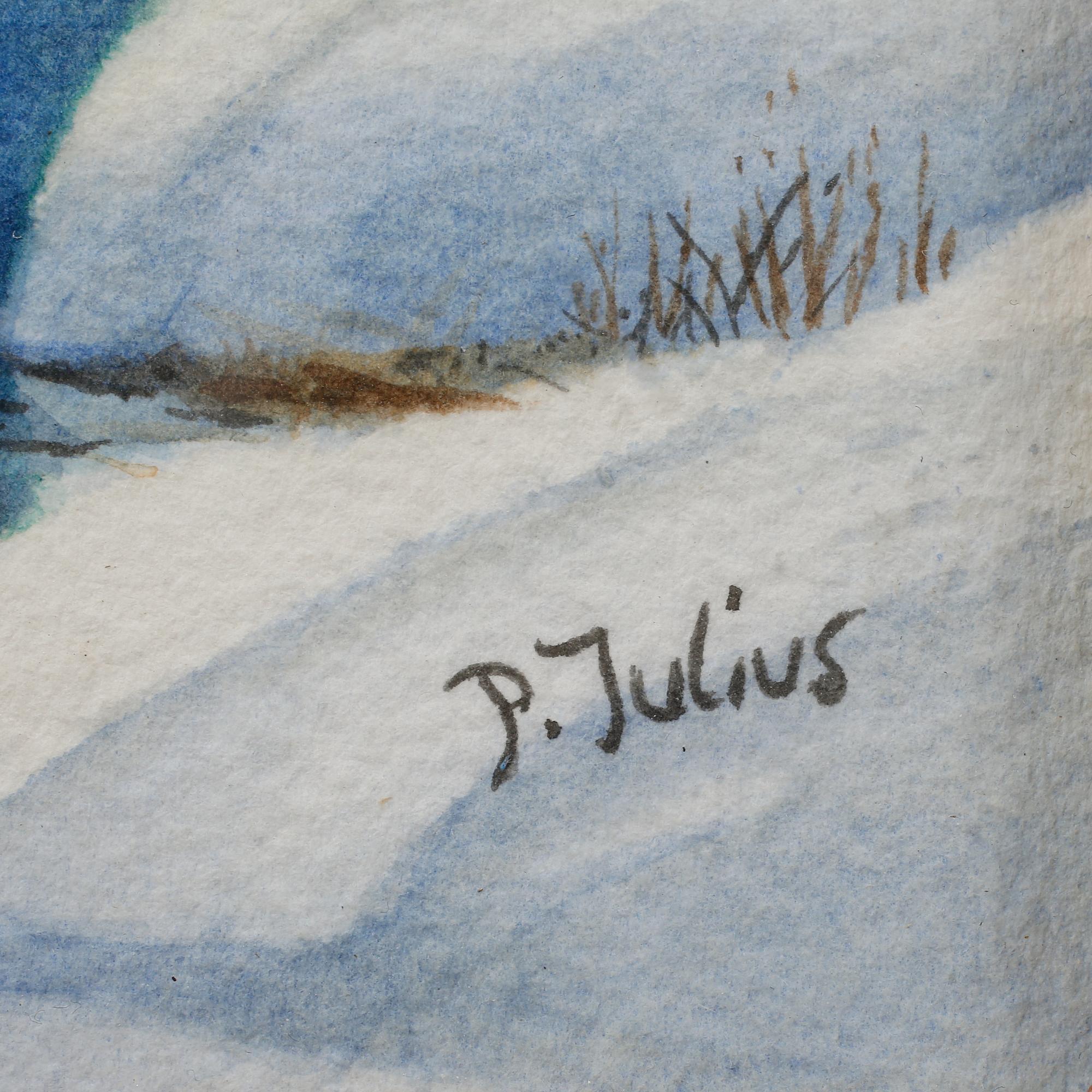PER JULIUS, akvarell, signerad.