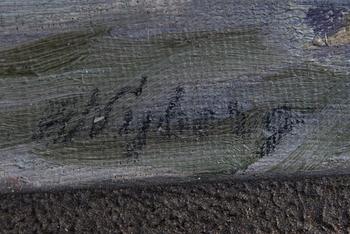 HJÖRDIS NYBERG, olja på duk uppfodrad på skiva, signerad.