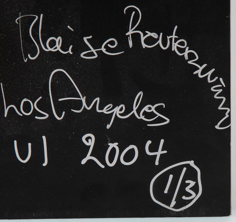 Blaise Reutersward, c-print, signed and numbered 1/3 on verso.