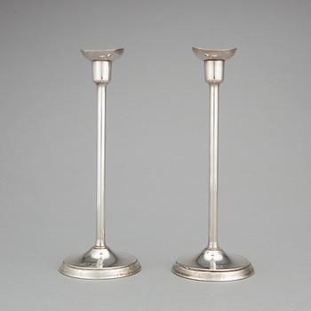 A PAIR OF SILVER CANDLESTICKS, Ainar Axelsson, GAB, Stockholm 1967.