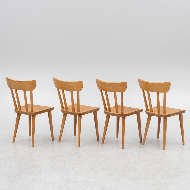 Göran Malmvall, chairs 4 pcs, Swedish Pine, second half of the 20th century.