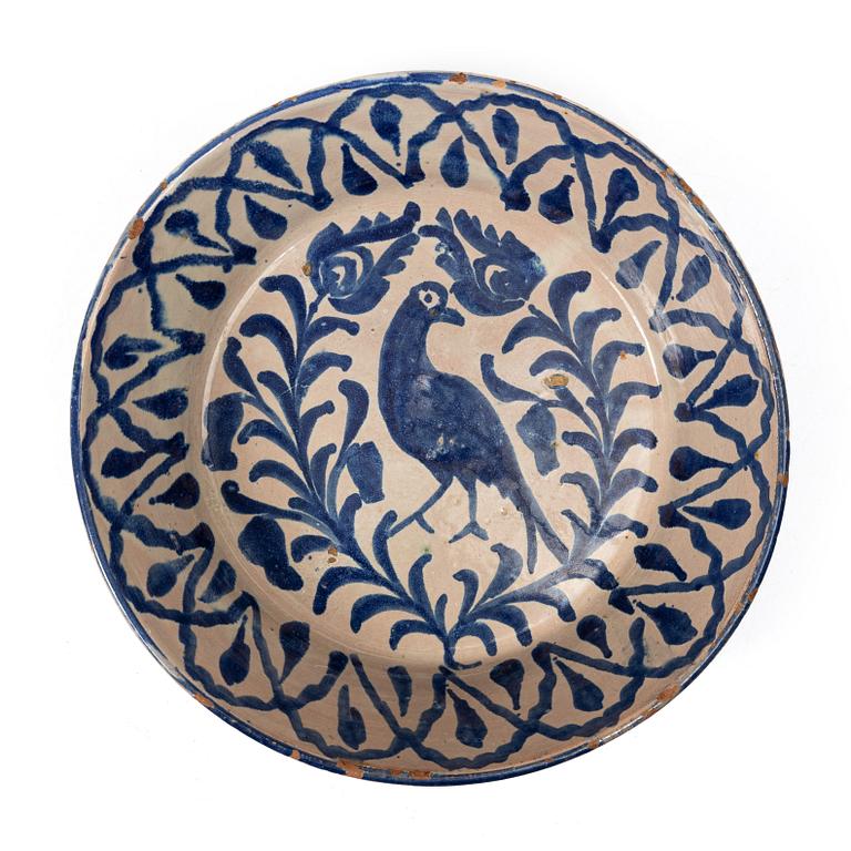 A bowl, faience, Spain, 19th century.