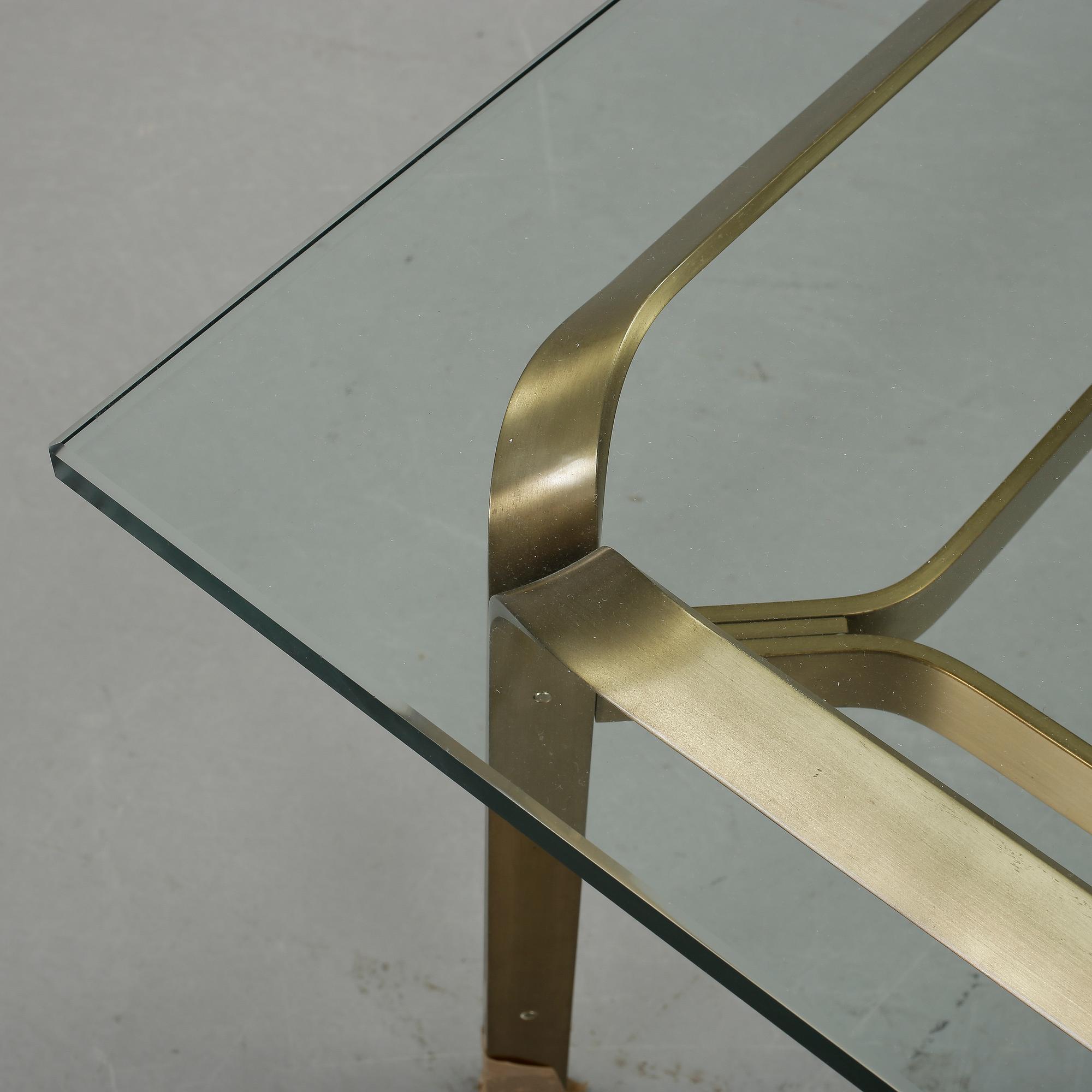 BORD, mässing och glas, 1970-tal.