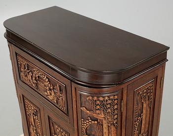 An oriental coctail cabinet, from the second half of the 20th century.