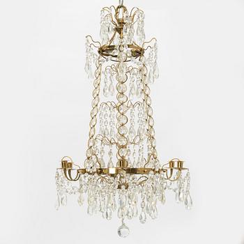 A Gustavian Style Chandelier, circa 1900, known as "Hagamodell".