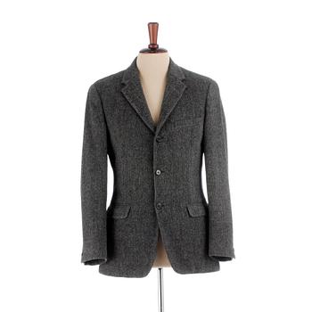 DAKS, a men's grey tweed jacket.