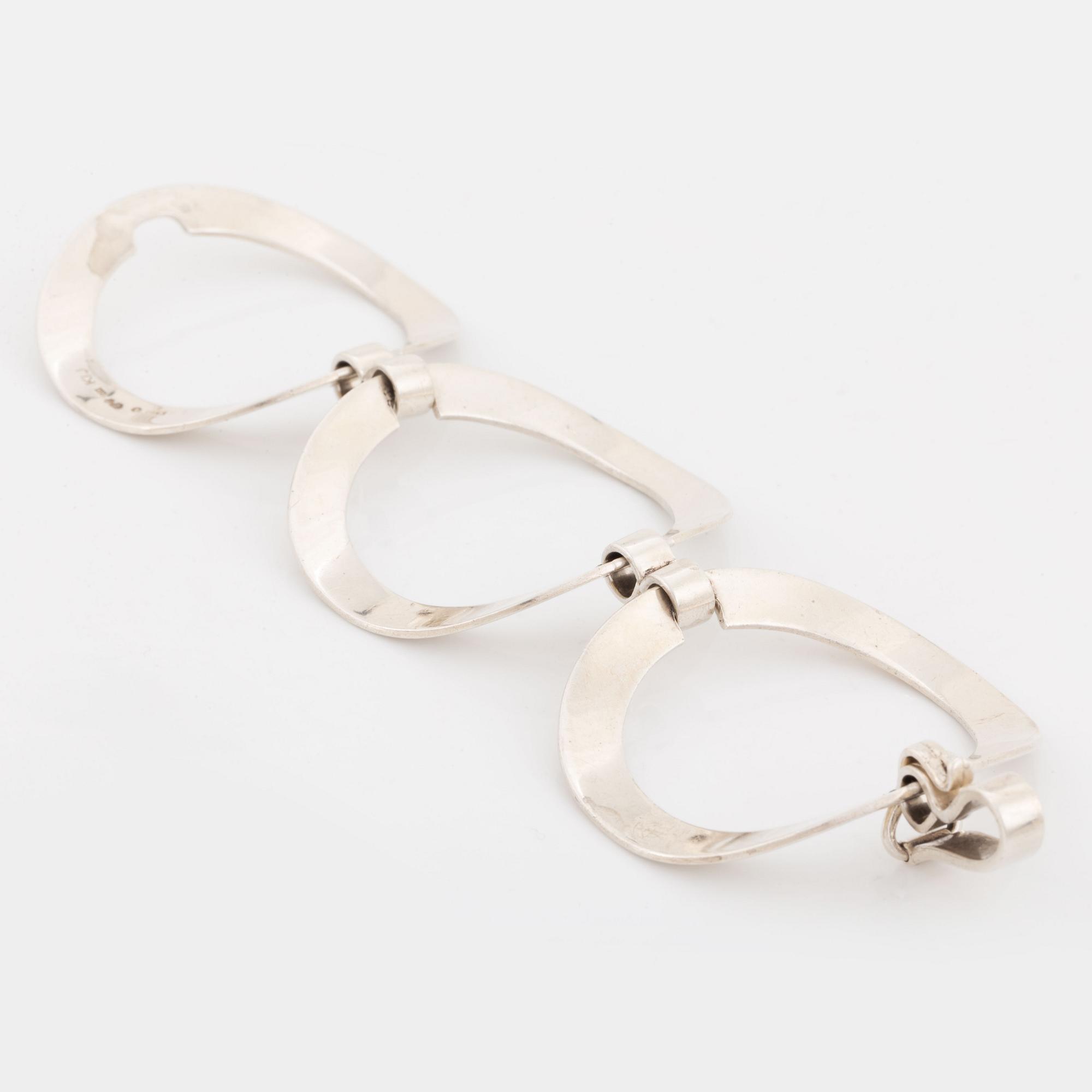 Karl-Ingemar Johansson, armband, silver, cirklar.