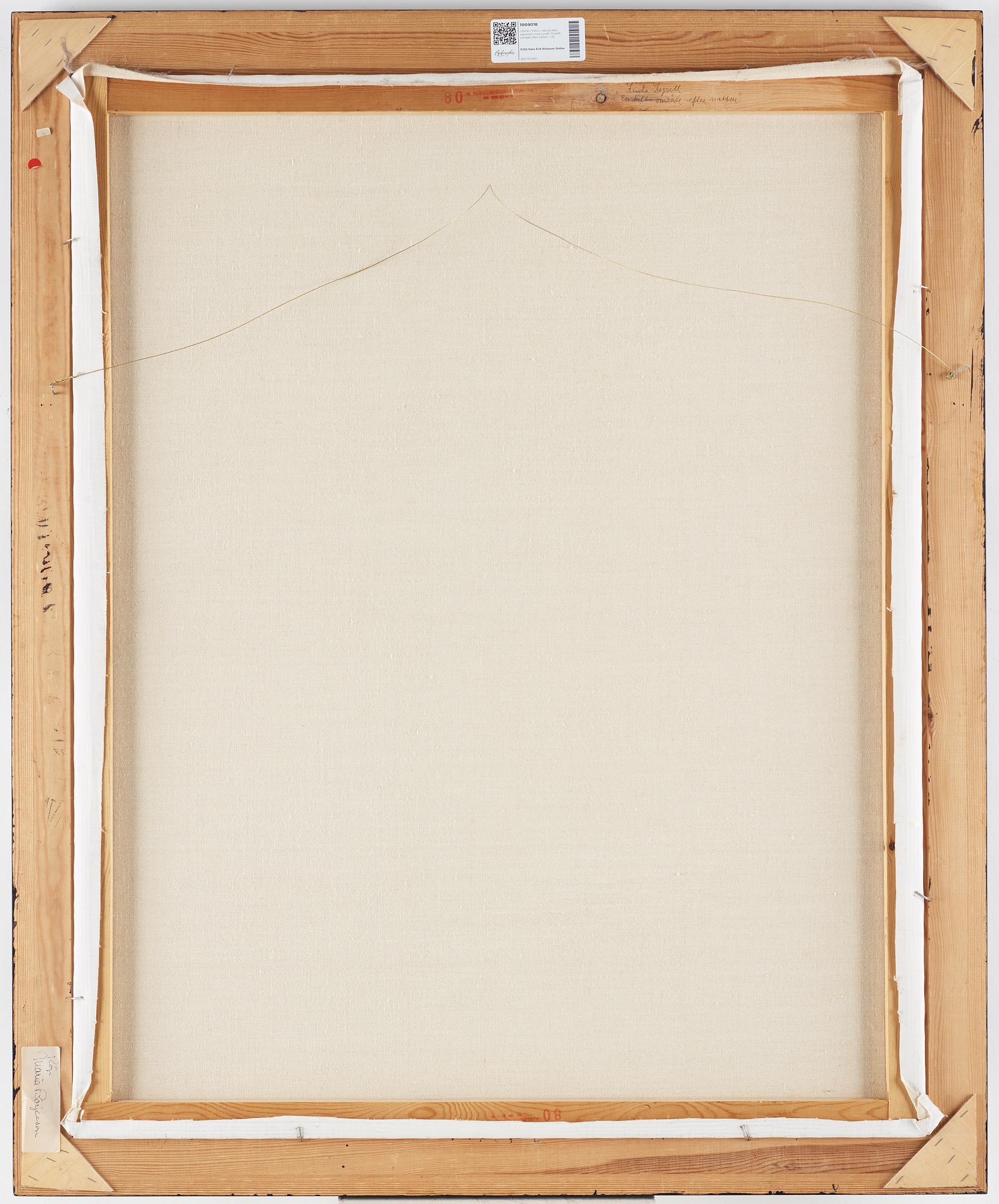 LINDA LYSELL, oil on canvas, signed Linda Lysell. "Enskilt område efter natten".