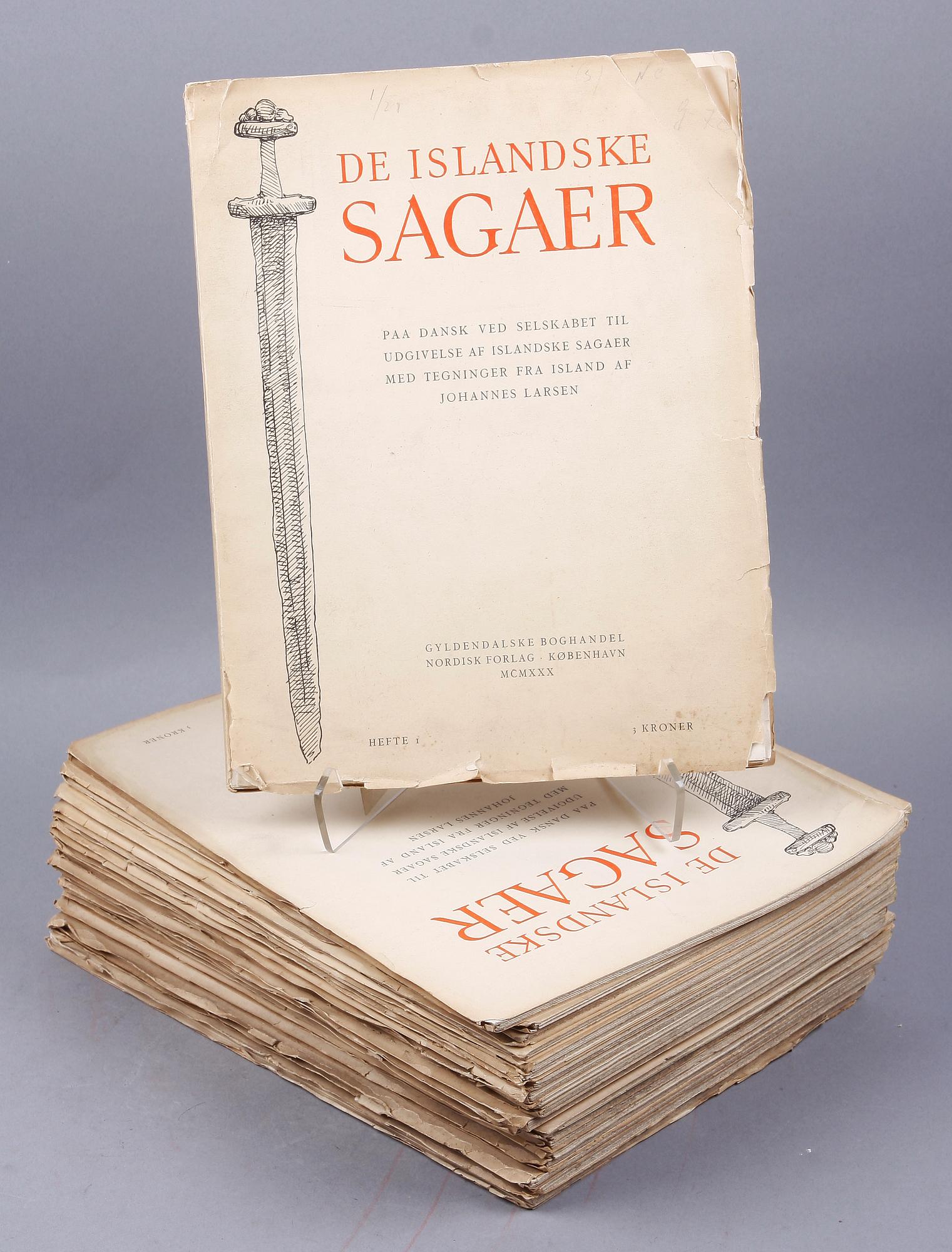 "DE ISLANDSKE SAGAER", 21 st, Köpenhamn 1930-33.