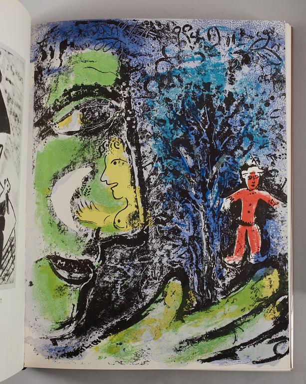 MARC CHAGALL, Bok (4 vol) med 28 litografier (inkl omslag) varav 21 i färg, textsid (franska), 1960 - 1974.