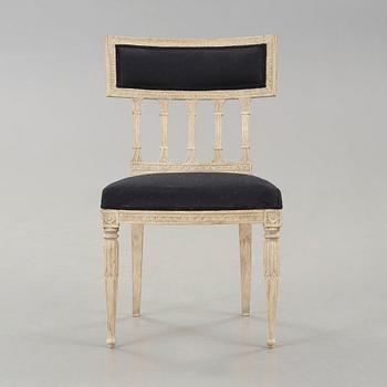 STOLAR, 10 st, Sengustavianska stockholmsarbeten omkring år 1800.