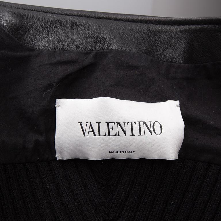Valentino, leather jacket, size 10.