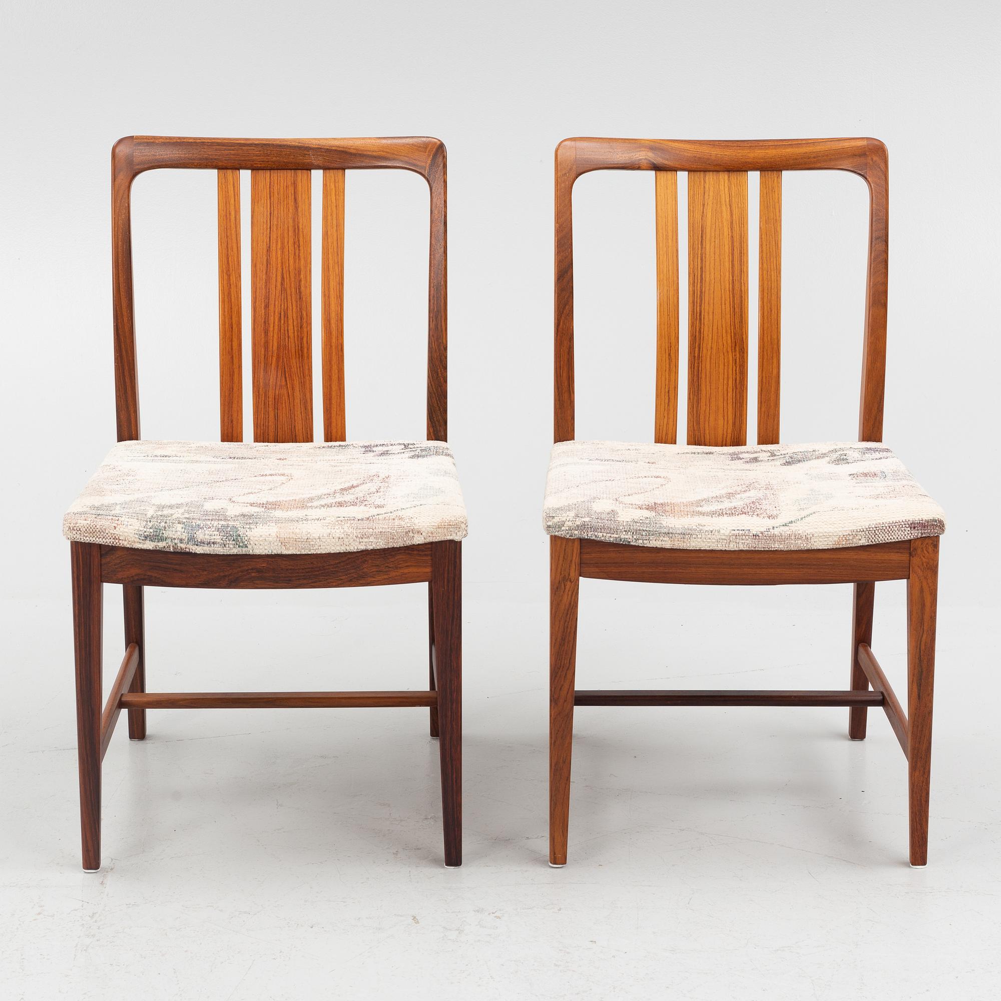 Matbord och stolar, 8 st, A.B. Linde Nilsson Lammhult, 1960-tal.