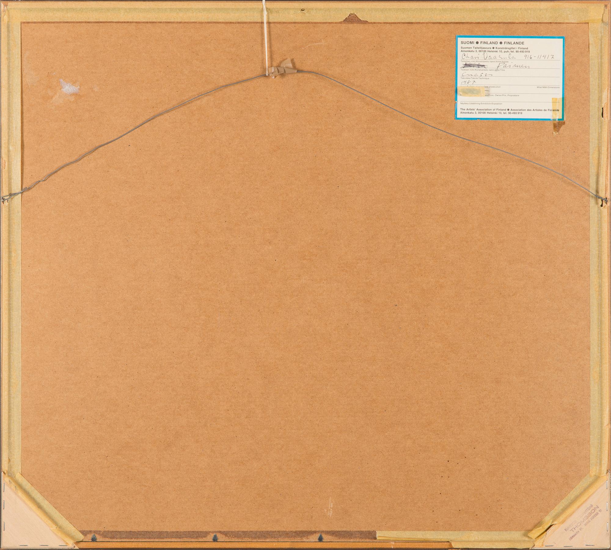 Olavi Vaarula, gouache, signerad och daterad 1987.