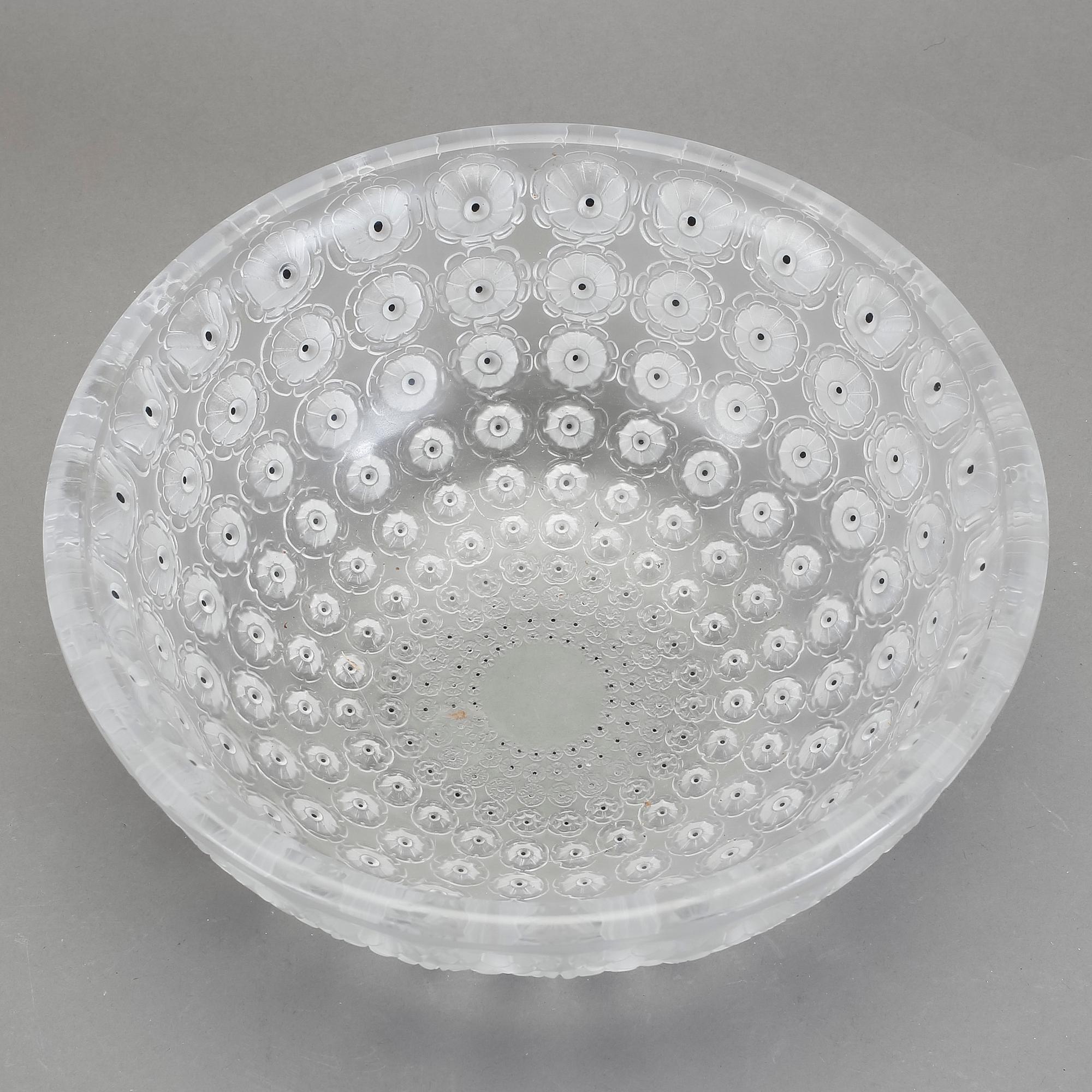 SKÅL, glas, "Nemours", Lalique, Frankrike, 1900-talets andra hälft.