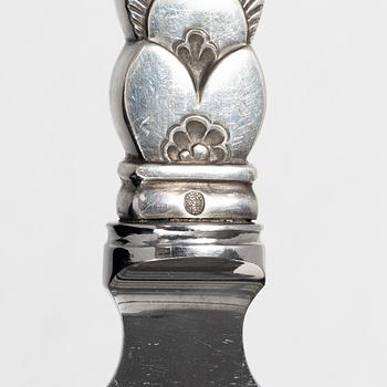 Gundorph Albertus, Cake knife, sterling silver, "Cactus" Georg Jensen, Copenhagen, Denmark 1933.