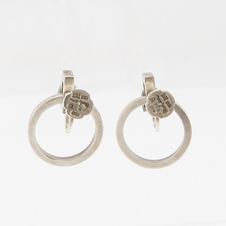 Wiwen Nilsson, a pair of silver earrings, Lund 1953.