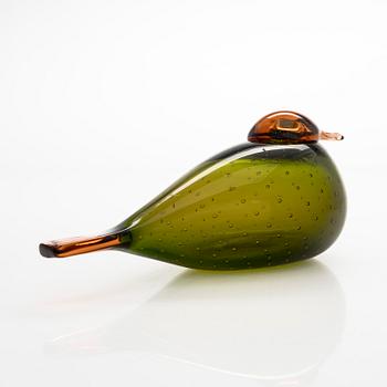 Oiva Toikka, a 'Grass eider' glass bird, signed O. Toikka Nuutajärvi.