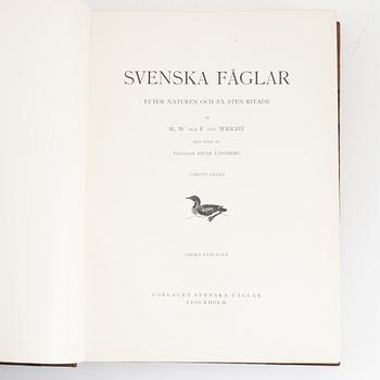 Books, 3, "Svenska fåglar" by von Wright.