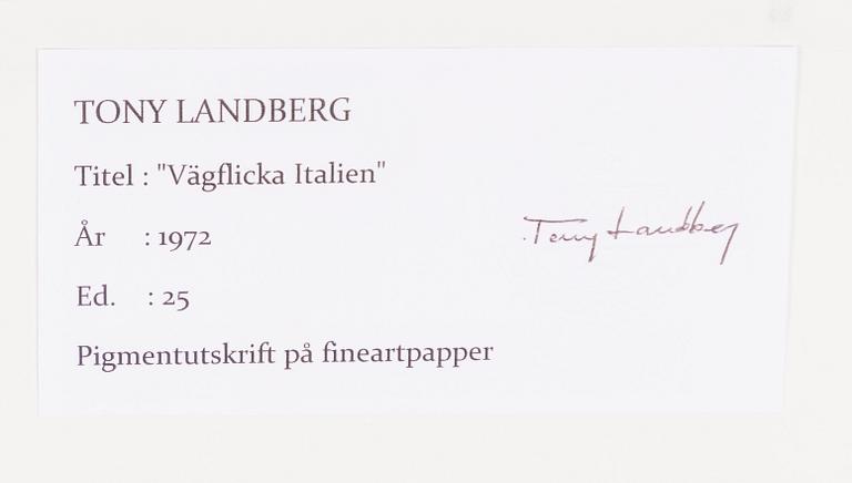 Tony Landberg, "Vägflicka Italien", 1972.