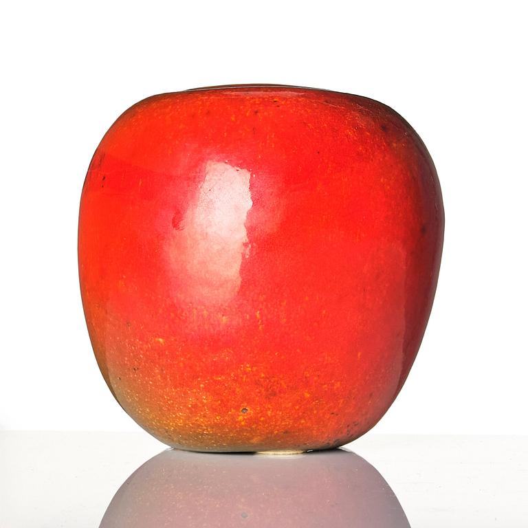 Hans Hedberg, skulptur, äpple, fajans, Biot, Frankrike.