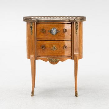 A small walnut-veneered dresser, France, second half of the 19th century.