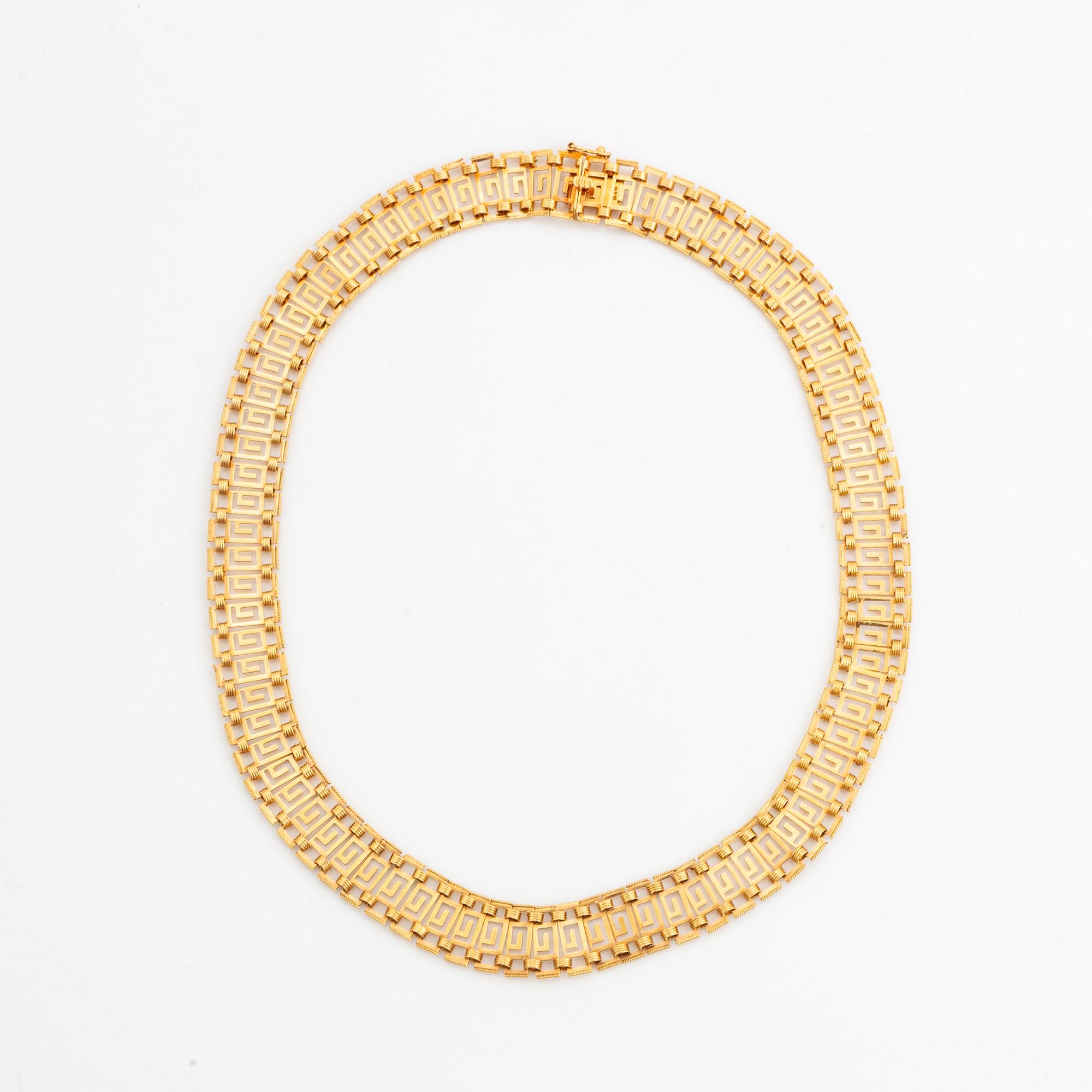 18K gold necklace.