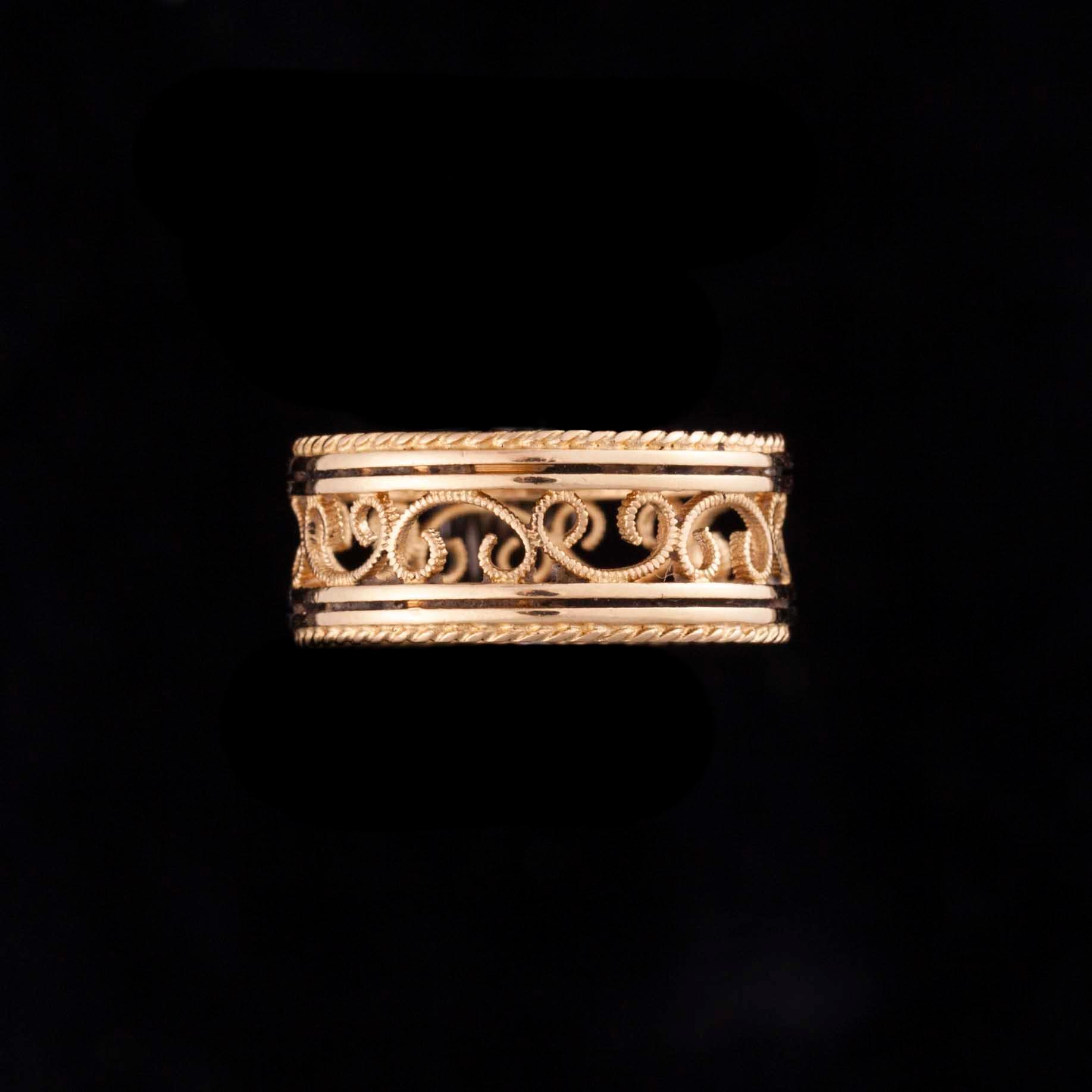 RING "Filigran", 18K guld, Kalevala Koru. Vikt 4,7 g.